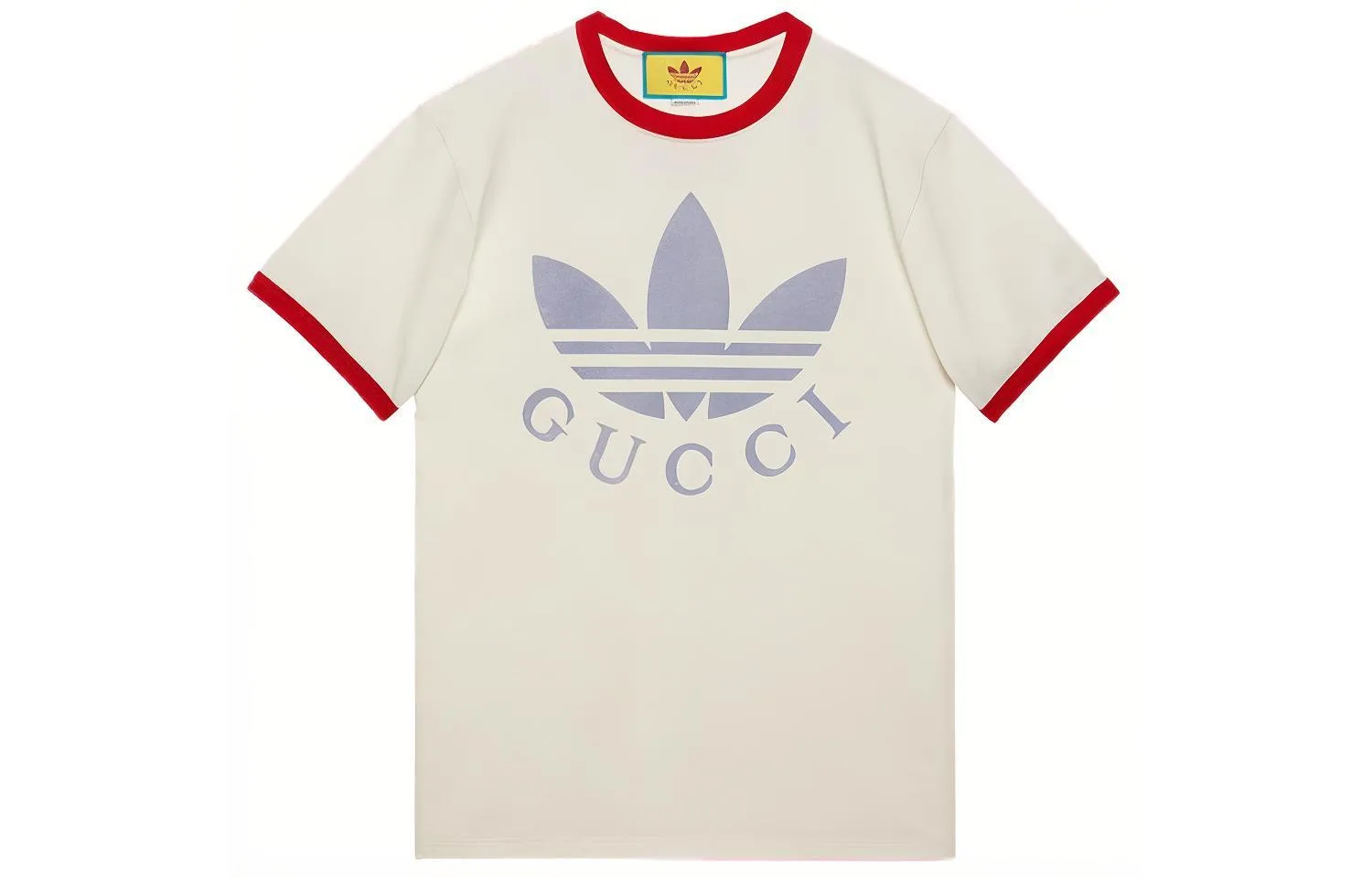 Футболка Adidas Cotton Jersey бело-красная — фото 3