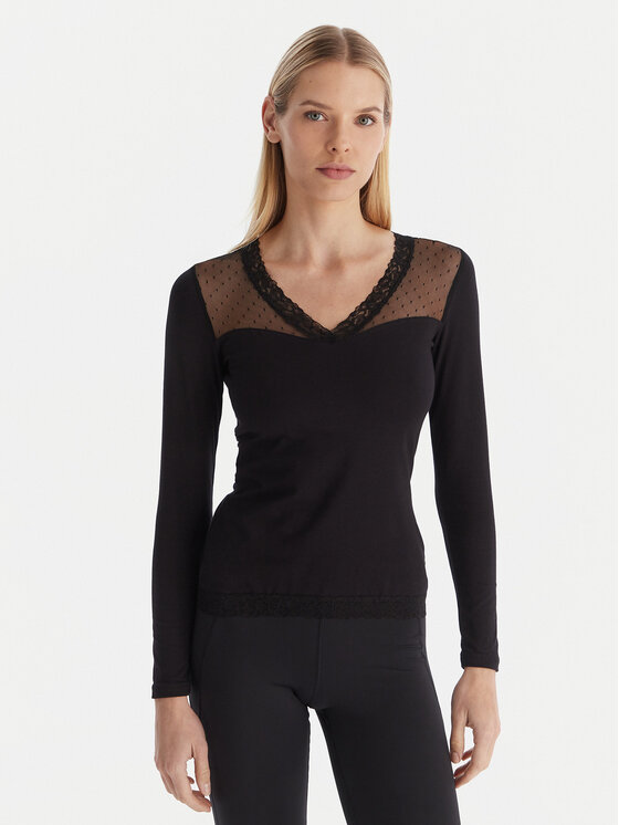 

Пижамная футболка slim fit 19479 Ysabel Mora, черный