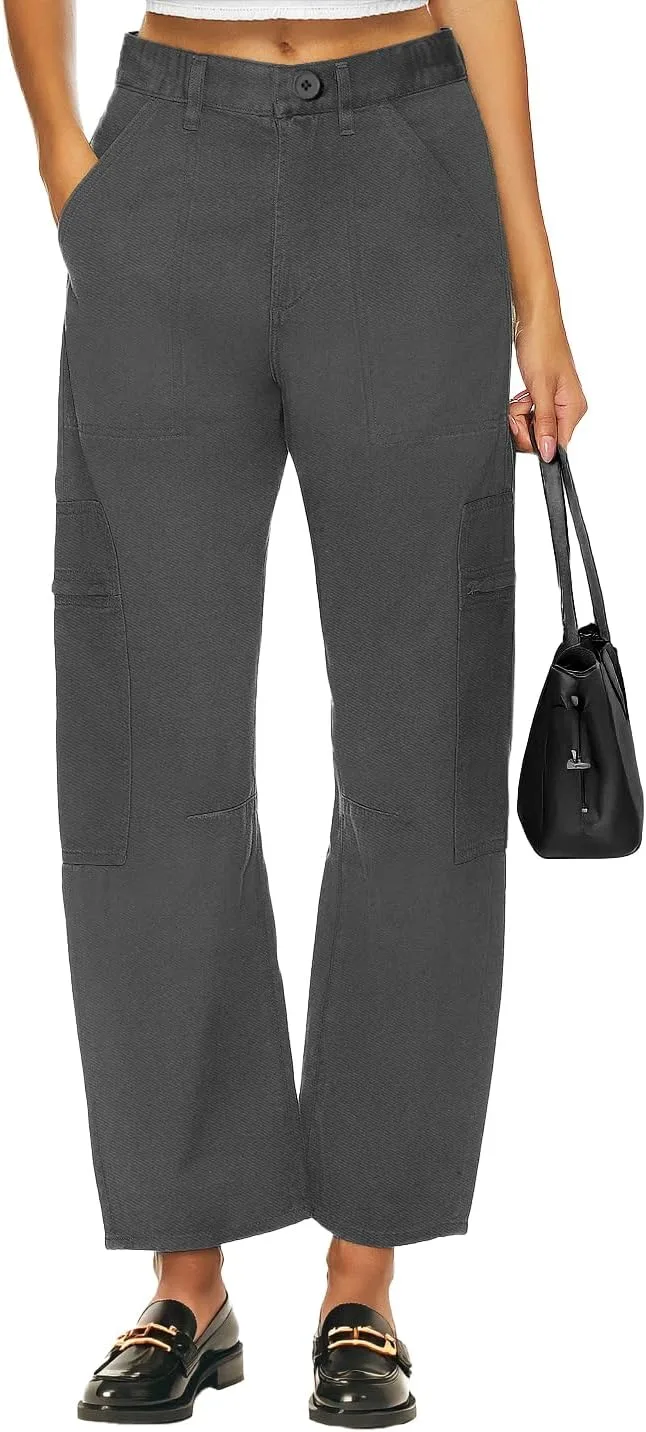 

Lepunuo женские брюки-карго с эластичным поясом и 6 карманами