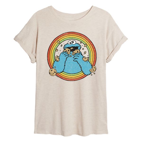 

Детская оверсайз футболка с Cookie Monster из "Улицы Сезам" в ретро-стиле Licensed Character, бежевый