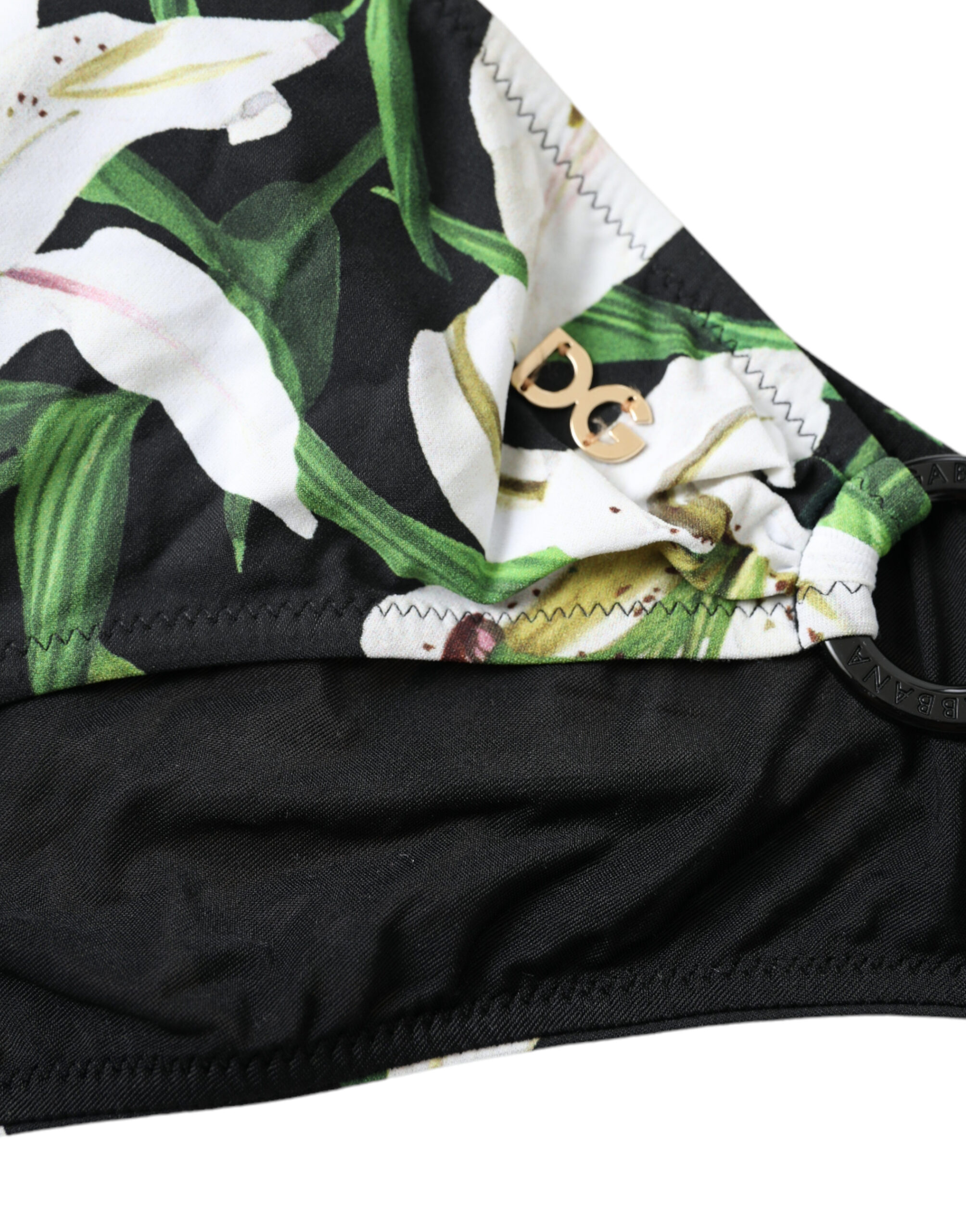 Элегантные плавки бикини с цветочным принтом - Swim In Style Dolce & Gabbana, черный — фото 2