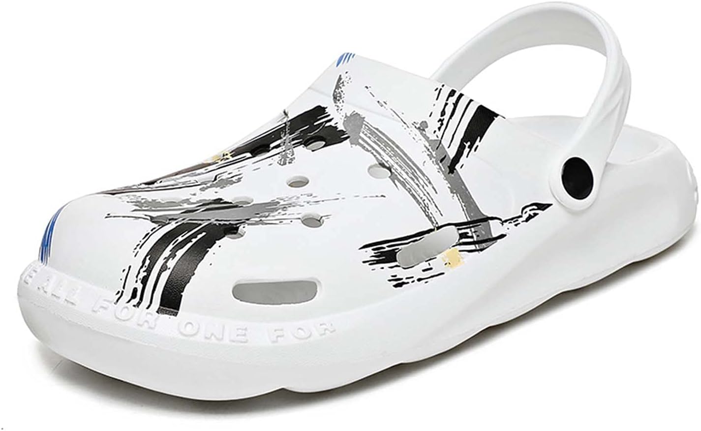 

Мужские садовые сабо CERYTHRINA, летние сандалии с граффити, модные повседневные, быстросохнущие, дышащие, противоскользящие, легкие шлепанцы для душа, пляжа, дома и улицы, белый/синий