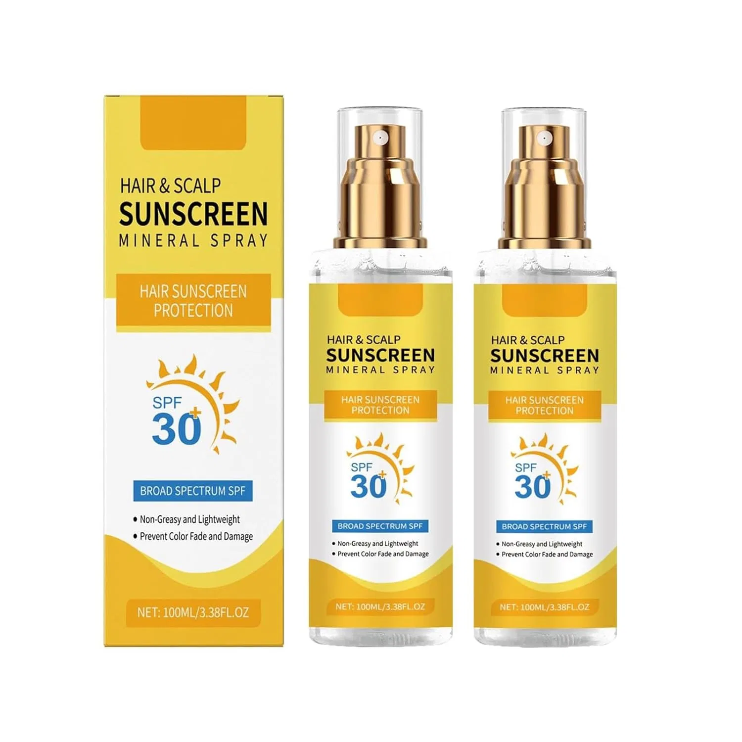 Спрей для защиты волос и кожи головы SPF 30 Generic, 2Pc