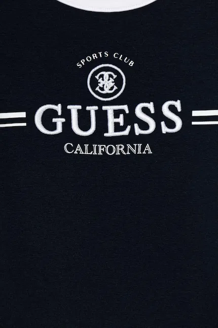 Платье миди из хлопка Guess, синий — фото 3