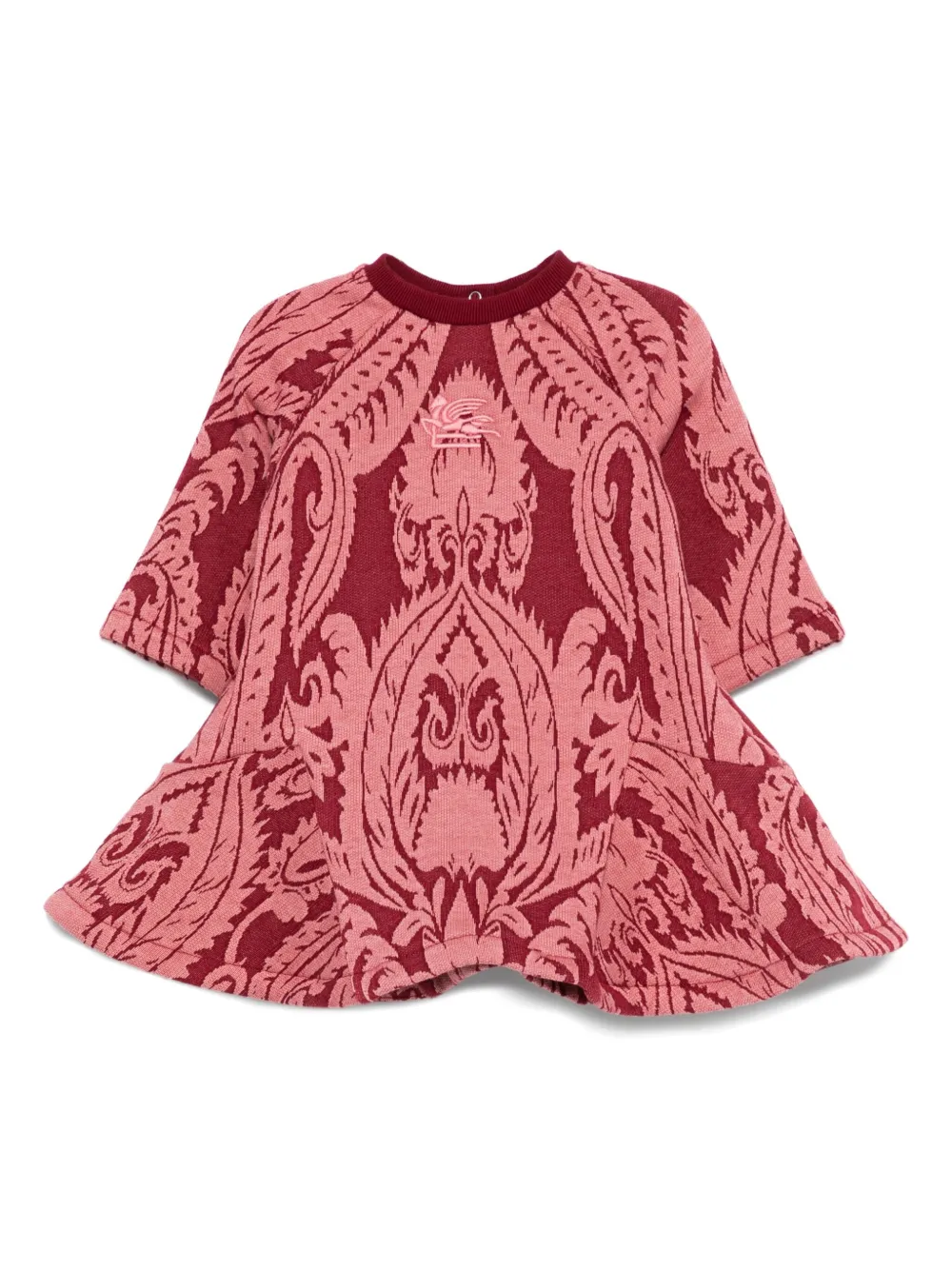 

Расклешенное платье мини с принтом ETRO KIDS, розовый