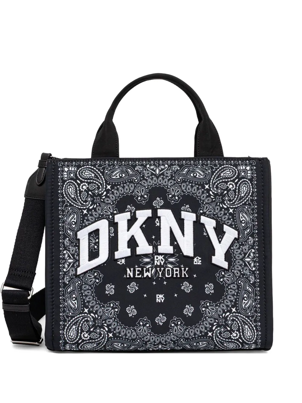 

Сумка-тоут с принтом пейсли DKNY, черный