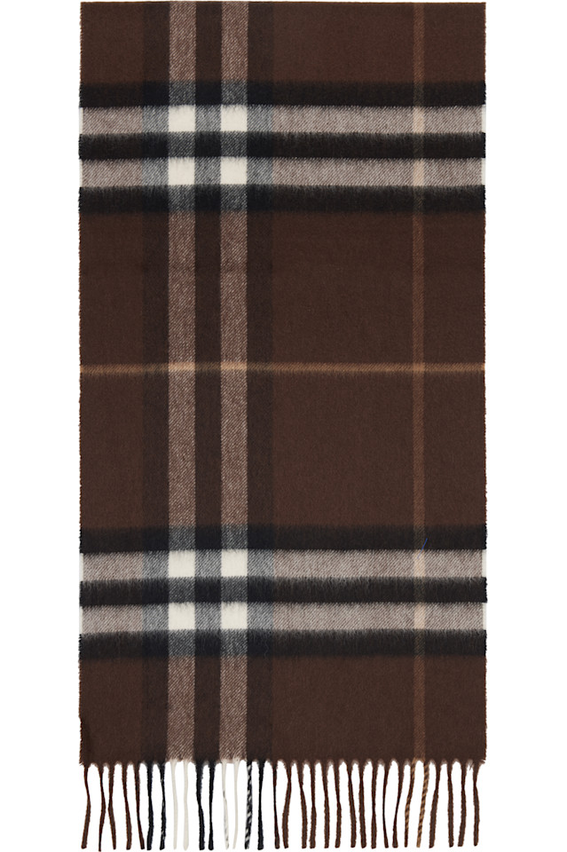 

Burberry Кашемировый шарф в коричневую клетку