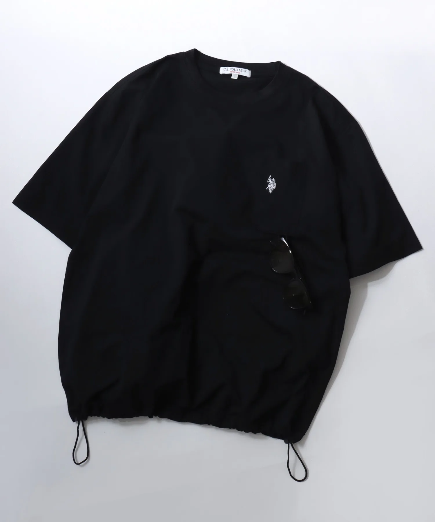 Футболка унисекс U.S. POLO ASSN. с капюшоном и вышивкой черная