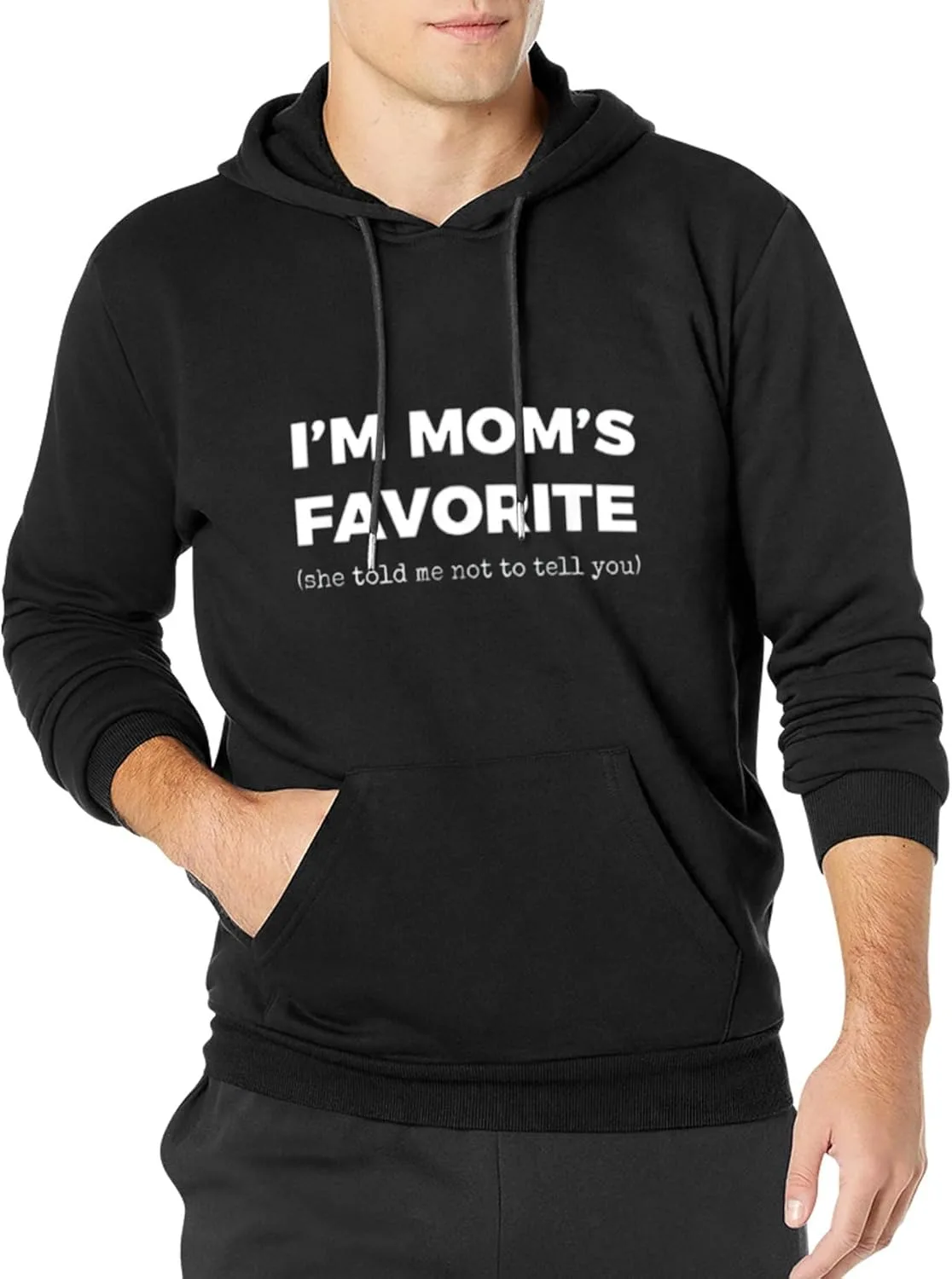 Толстовка с капюшоном I'm Mom's Favorife, мягкая, стильная, с длинным рукавом и карманом