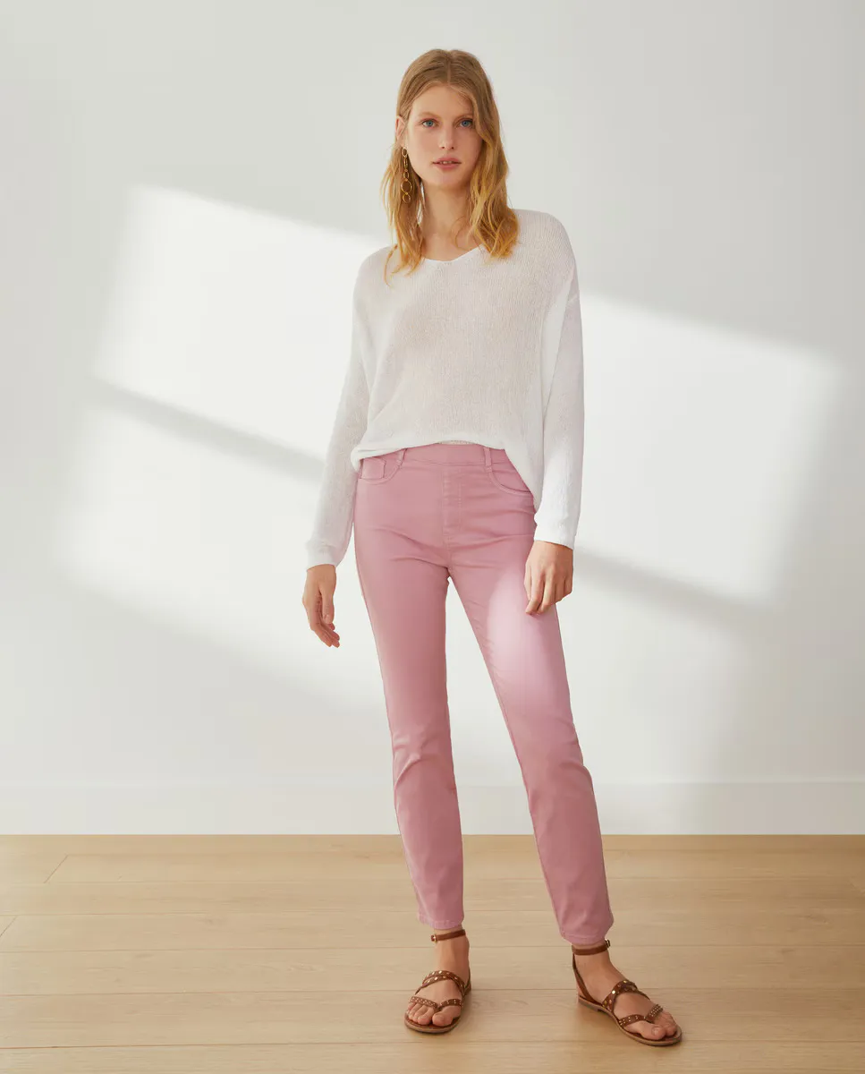 

Прямые однотонные женские джеггинсы Southern Cotton, розовый