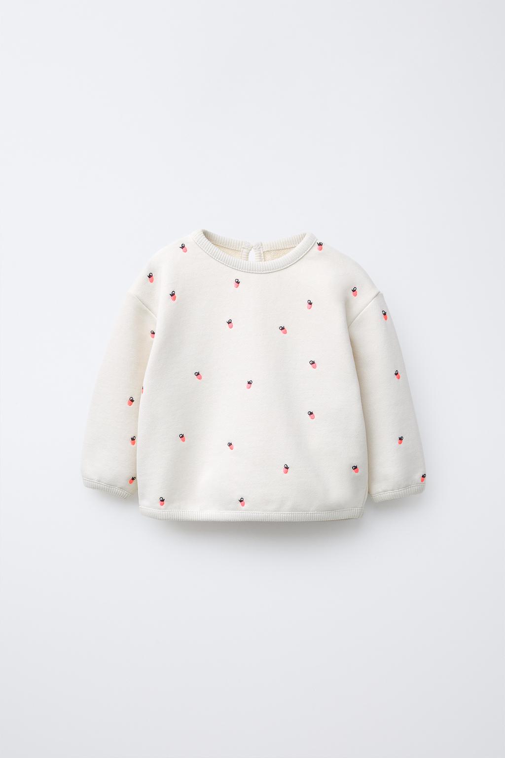 

Толстовка с неоновой вышивкой ZARA, цвет Stone