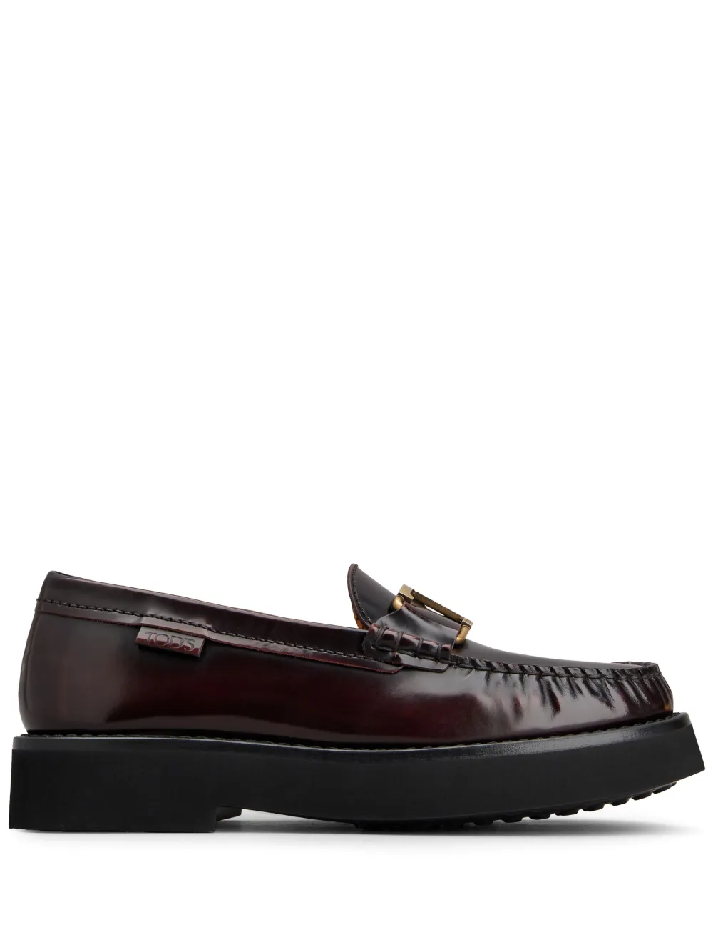 Лоферы с пряжкой-логотипом TOD'S, коричневый