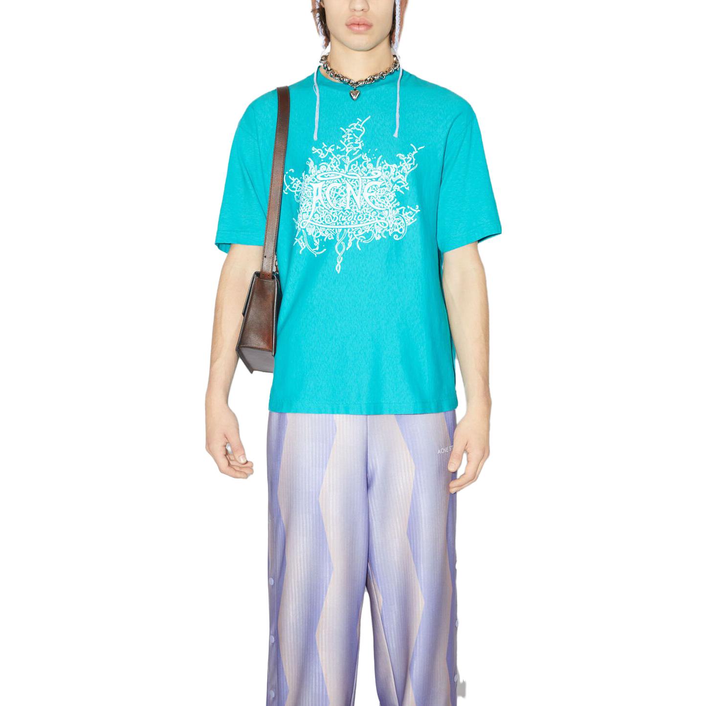 

Графическая футболка с принтом Acne Studios, синяя