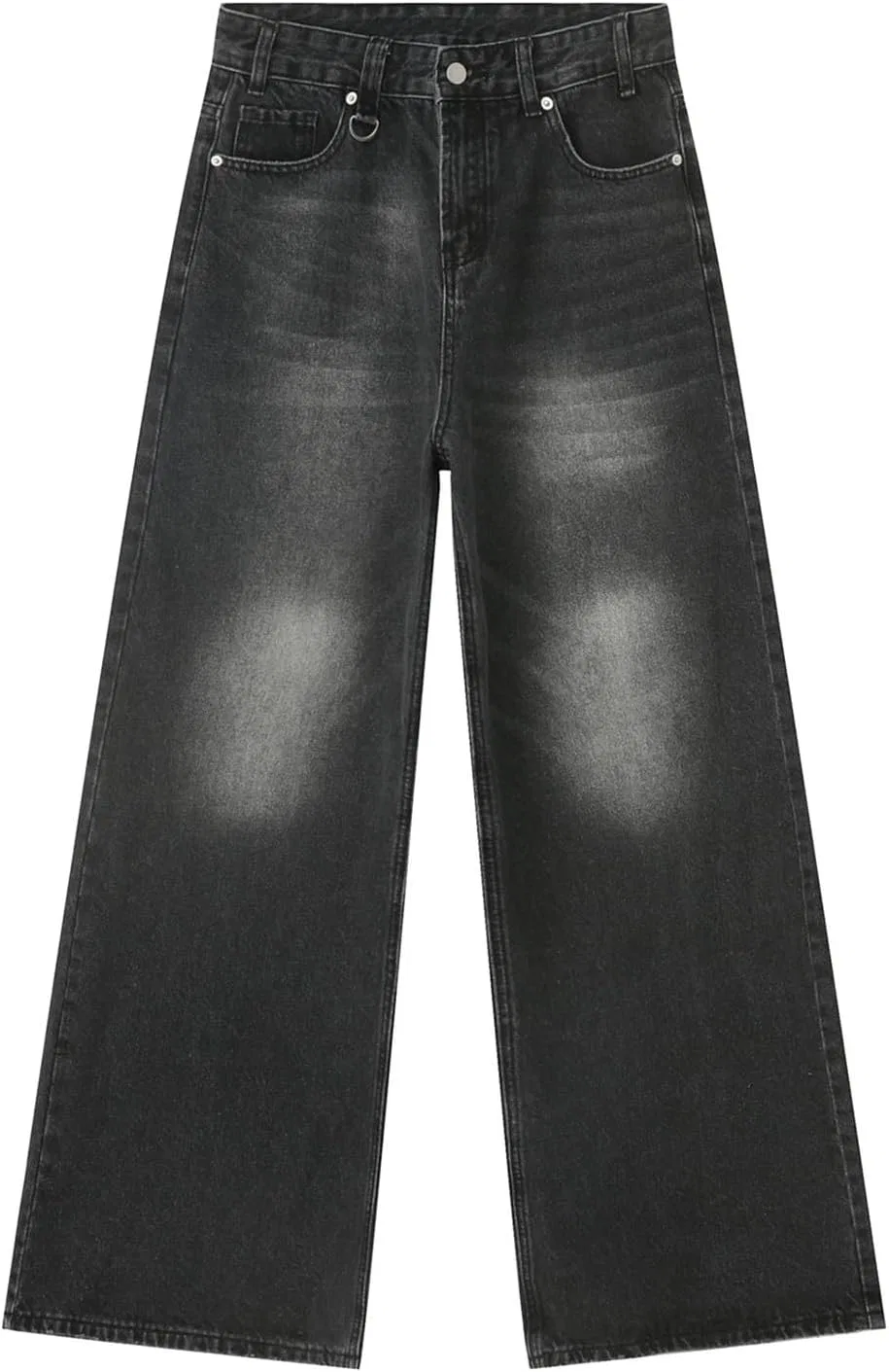 Джинсы Regular Fit, стрейч, Y2K, серые