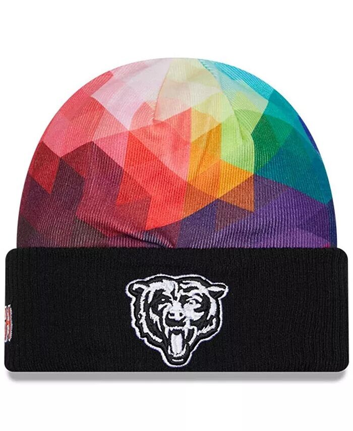 

Вязаная шапка с манжетами для больших мальчиков и девочек Black Chicago Bears 2023 NFL Crucial Catch New Era