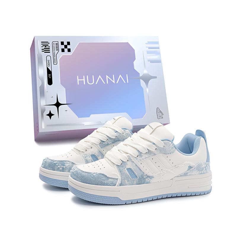 

HUANAI Низкие скейтерские кроссовки унисекс синие, цвет Blue