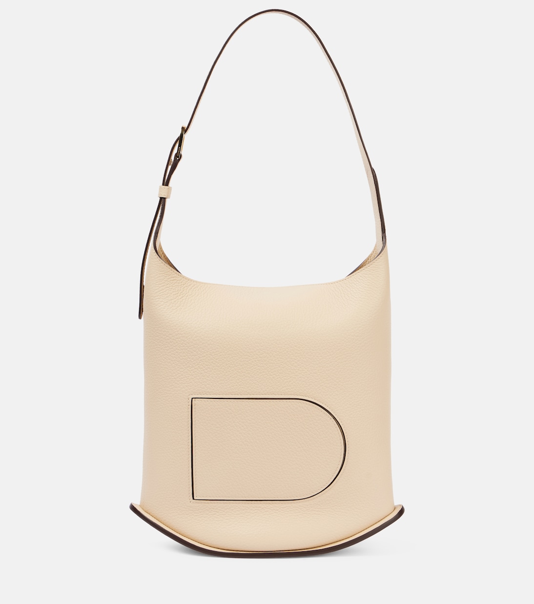 

Кожаная сумка через плечо Pin MM Delvaux, Angora