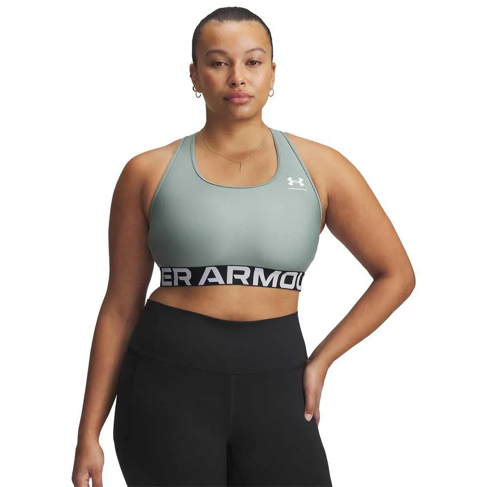 

Спортивный топ Under Armour HeatGear Branded medium support, зеленый