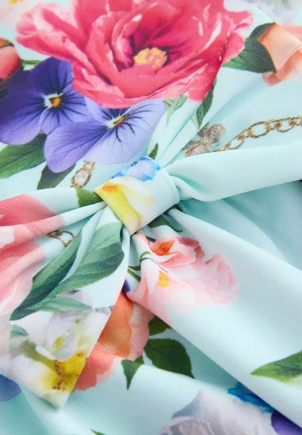 Купальник прямого кроя с длинными рукавами и баской Baker By Ted Baker, Mint Green — фото 4