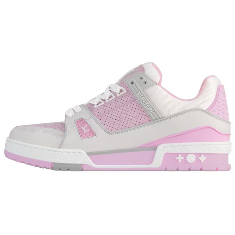 LOUIS VUITTON Кроссовки для скейтбординга Trainer Low Top женские, розовые, фиолетовые