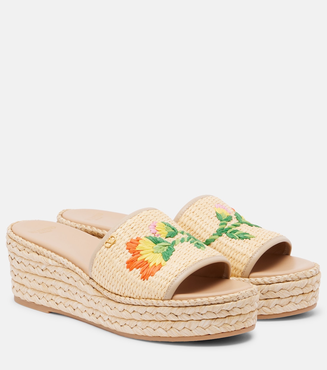 Босоножки Bribri 65 из рафии Valentino Garavani, Naturale/Dusty Beige/Naturale