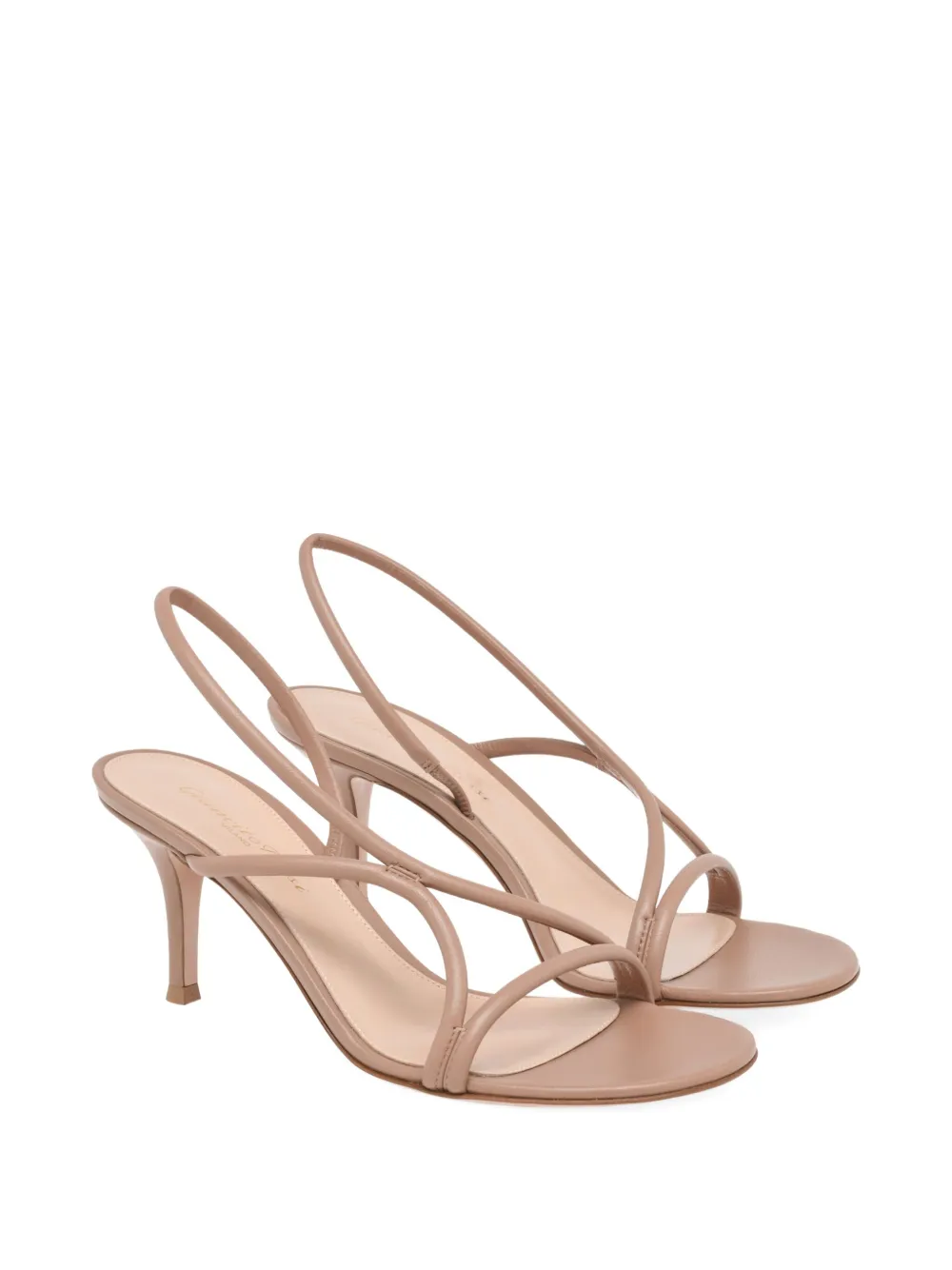 Кожаные сандалии Ellis с открытой пяткой Gianvito Rossi, нейтральный — фото 2