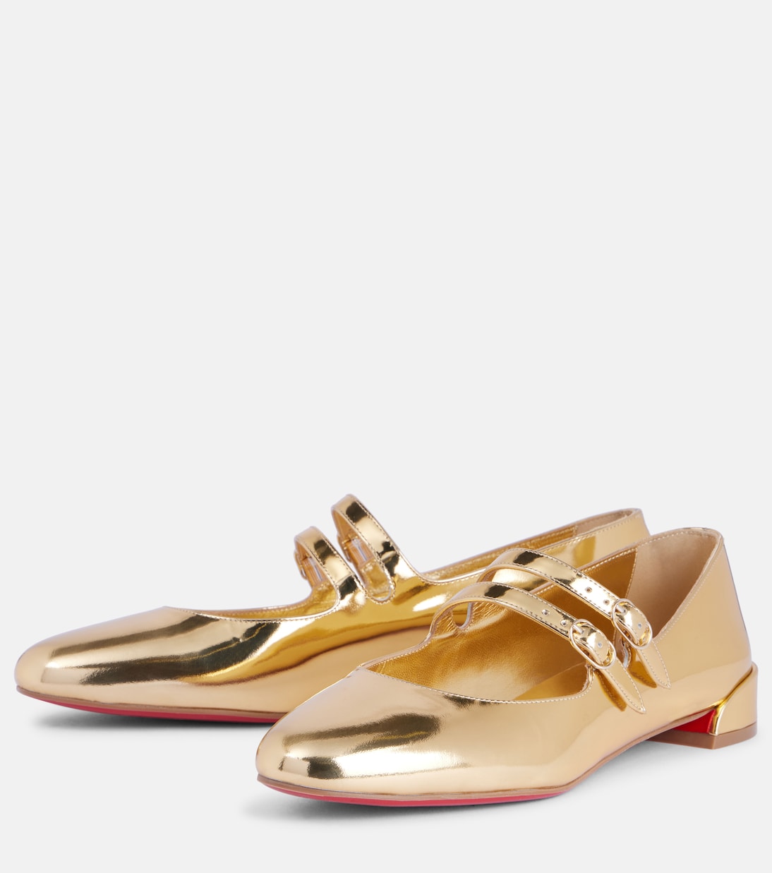 Туфли Mary Jane Sweet Jane из зеркальной кожи Christian Louboutin, золотой — фото 4