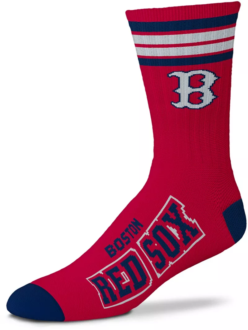 

Красные носки Deuce Crew с 4 полосками для босых ног Boston Red Sox For Bare Feet