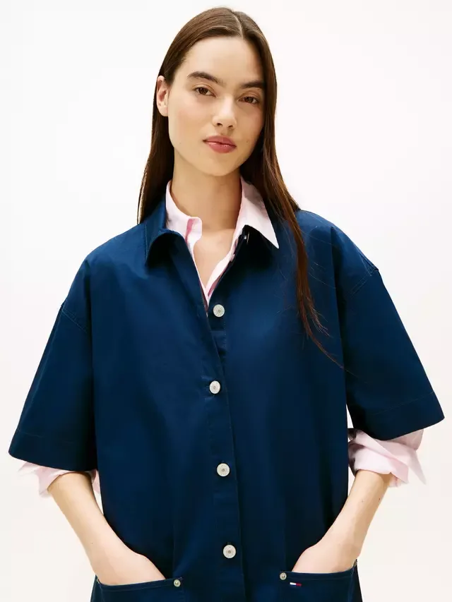 Мини-платье с накладными карманами, темно-синий Tommy Hilfiger — фото 3