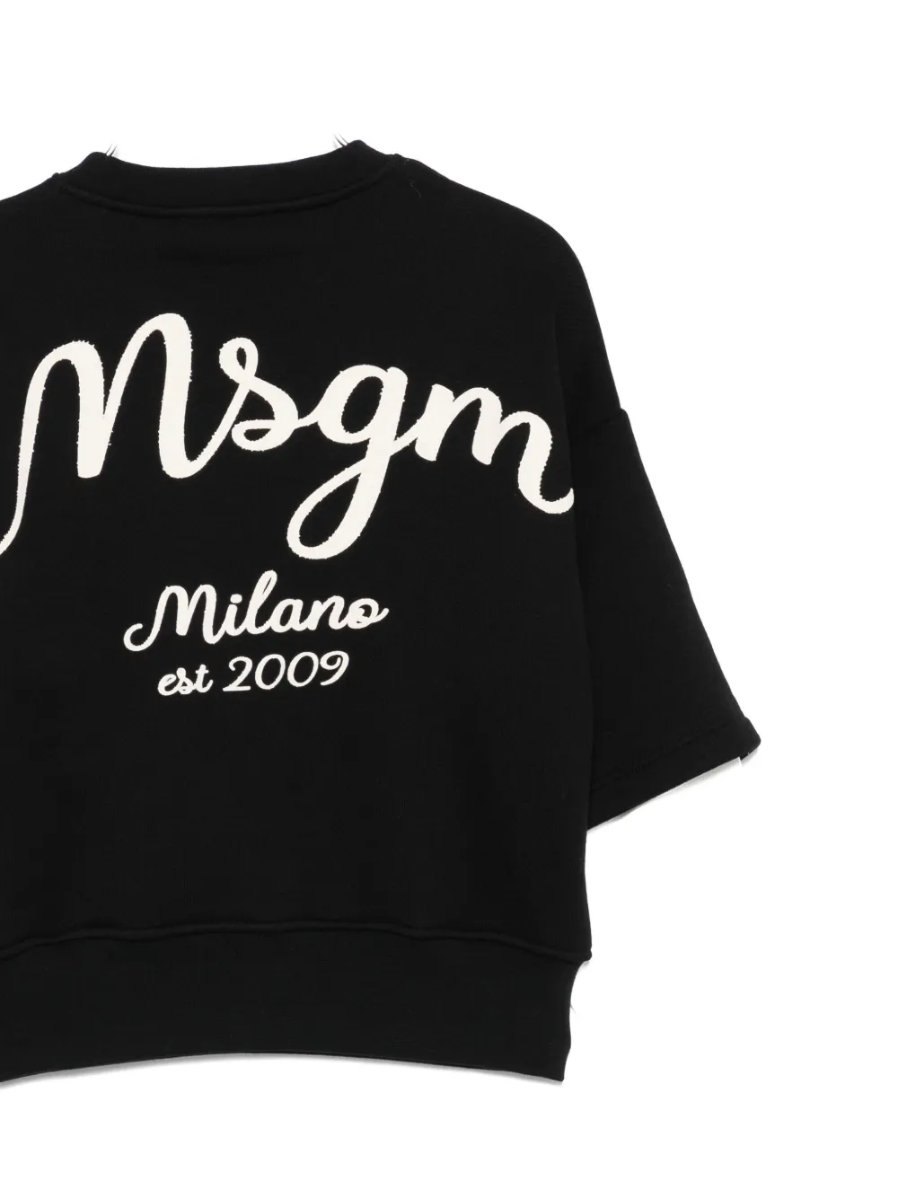 Двухслойная толстовка с логотипом MSGM Kids, черный — фото 3