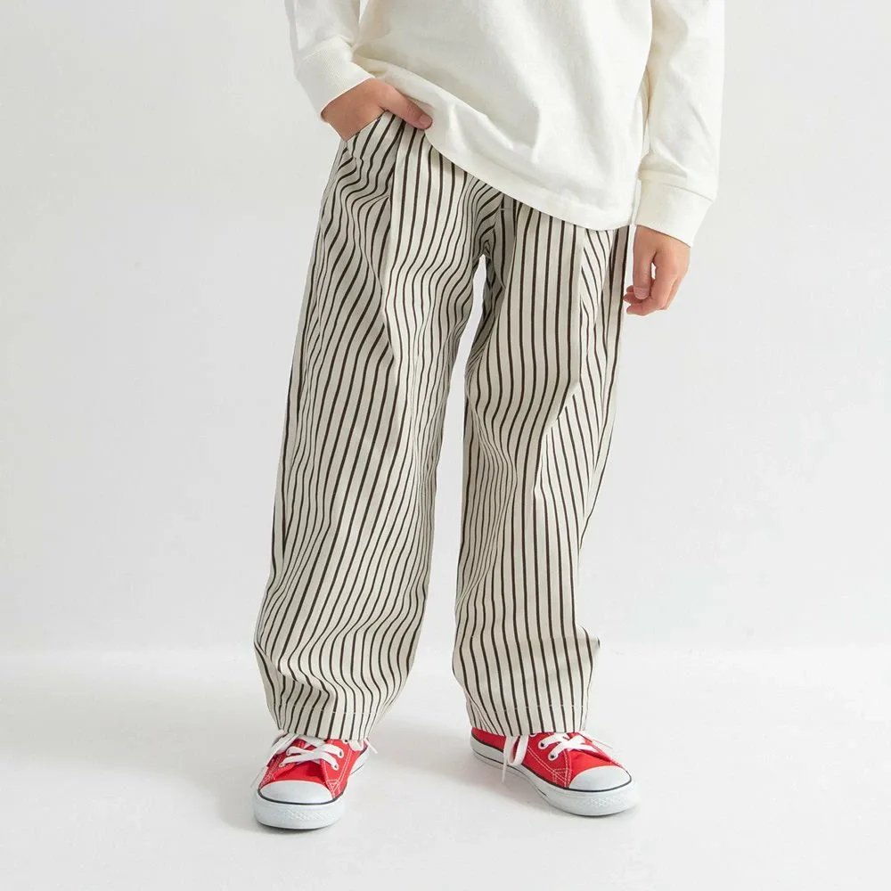 Длинные брюки из цирковой саржи Branshes, 92_Brown_Striped