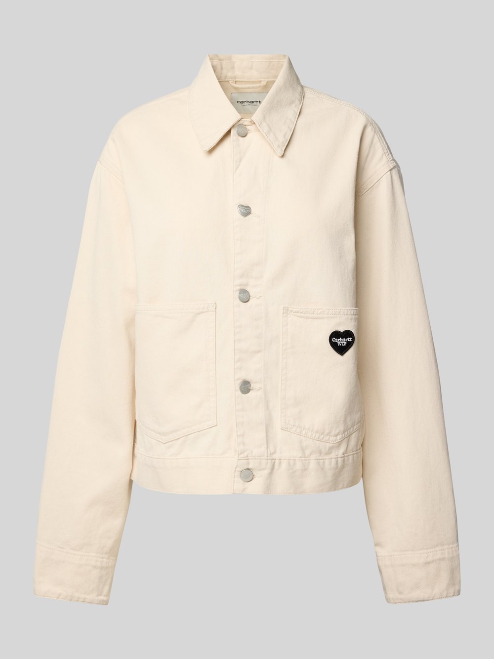 

Джинсовая куртка с нашивкой-лейблом Carhartt Work In Progress, кремовый