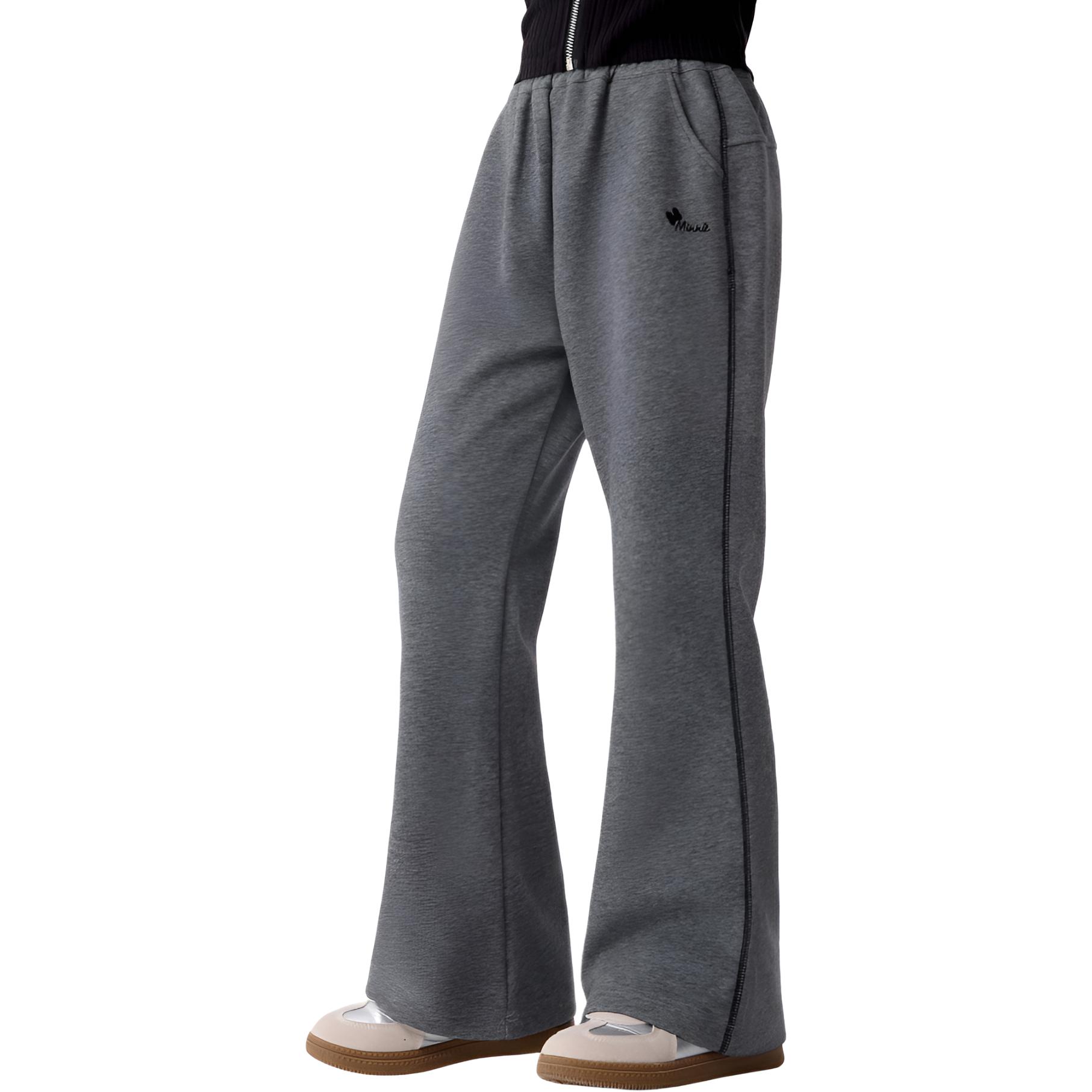 

Детские вязаные спортивные штаны Minnie для детей 3-7 лет весна осень зима Disney, серый