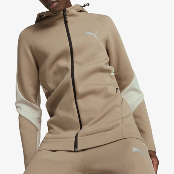 

Толстовка evostripe с капюшоном на молнии во всю длину dk Puma, коричневый
