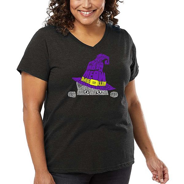 

Футболка с принтом "Peeking witch cat" для женщин plus size La Pop Art, Grey, Серый, Футболка с принтом "Peeking witch cat" для женщин plus size La Pop Art, Grey