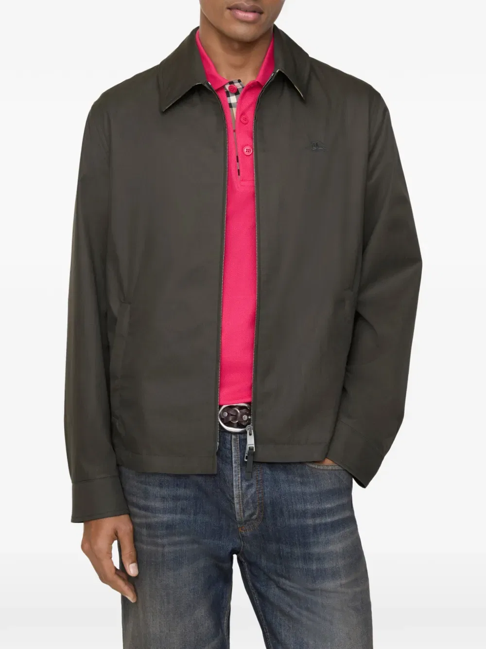 Куртка Burberry Bloomsbury Harrington из тропического габардина, серый — фото 2