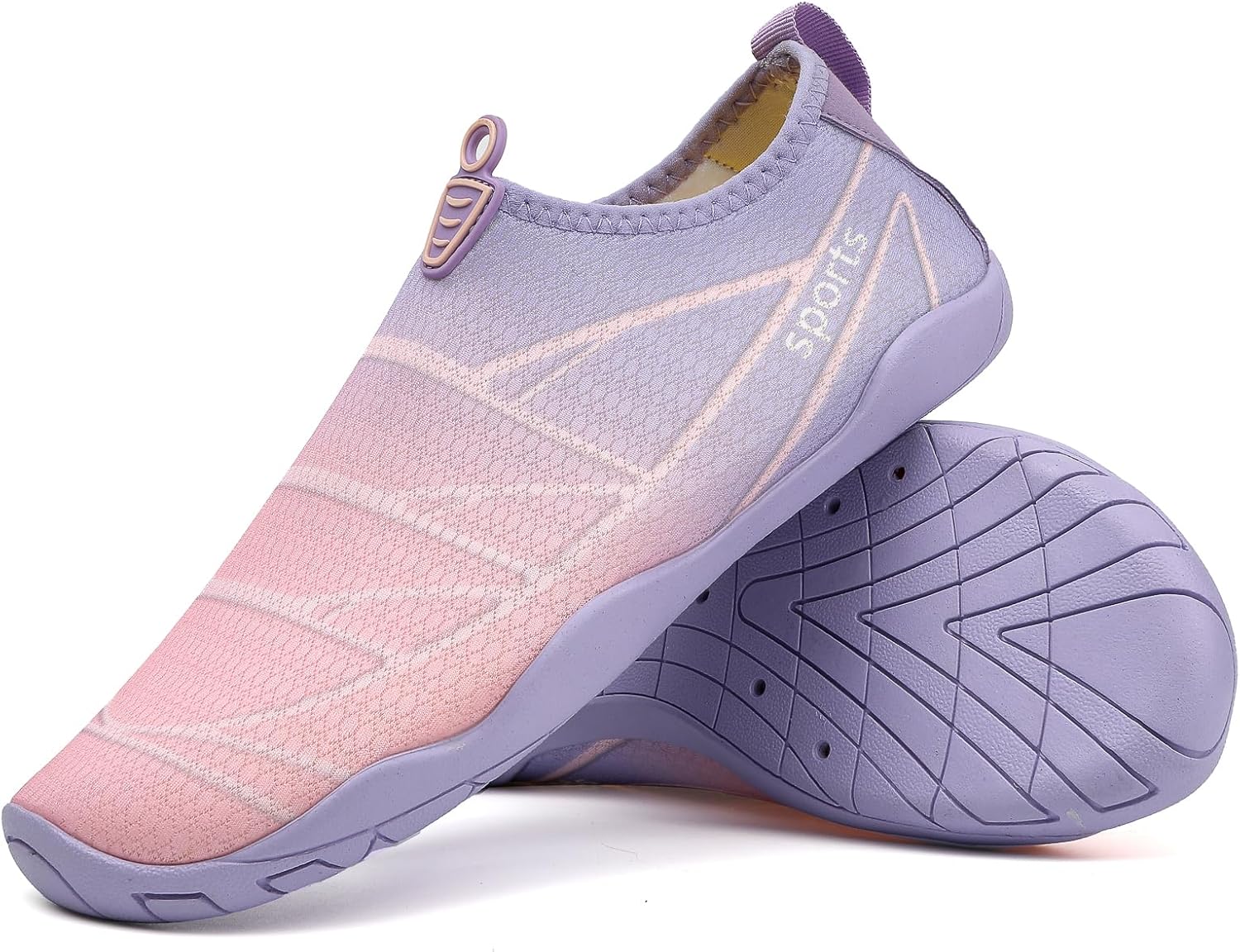 

Водные туфли, водные носки-без носка с легким надеванием, быстро сохнущая дышащая сетчатая ткань Suxiaur, розовый