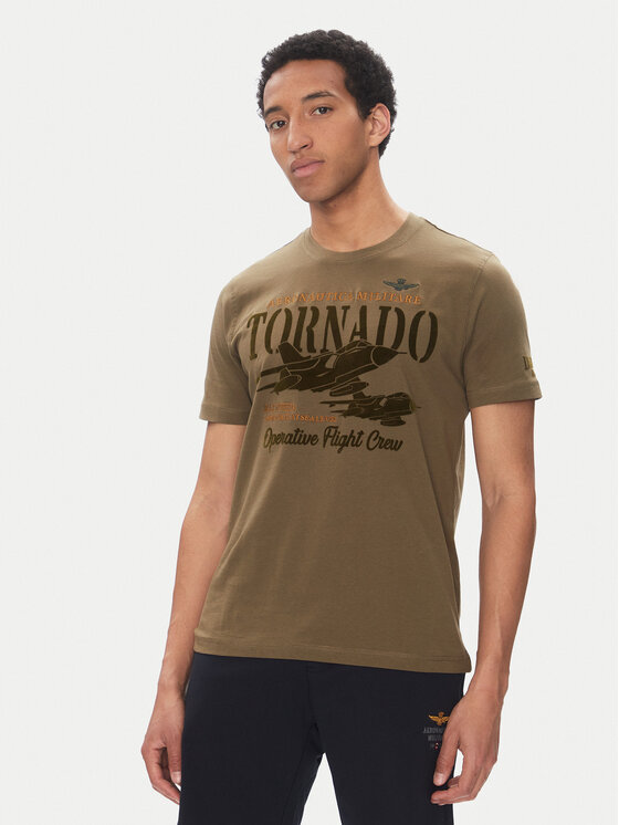

Футболка обычного кроя 251TS2405J641 Aeronautica Militare, хаки