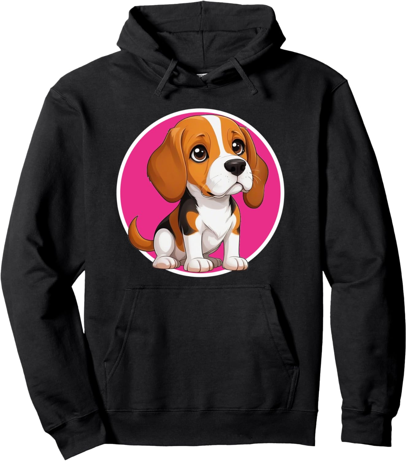 

Милый, счастливый щенок бигля в мультяшном стиле, влюбляющийся друг в друга (худи) Beagle Hound Dog Lovely Sweet Dog Cartoon Hund, черный