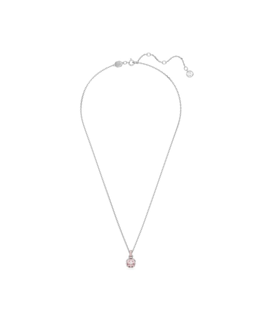 

Подвеска-колье с квадратным камнем-талисманом, покрытым родием, квадратной огранки, соответствующего цвету камня-талисмана Swarovski, June/Pink