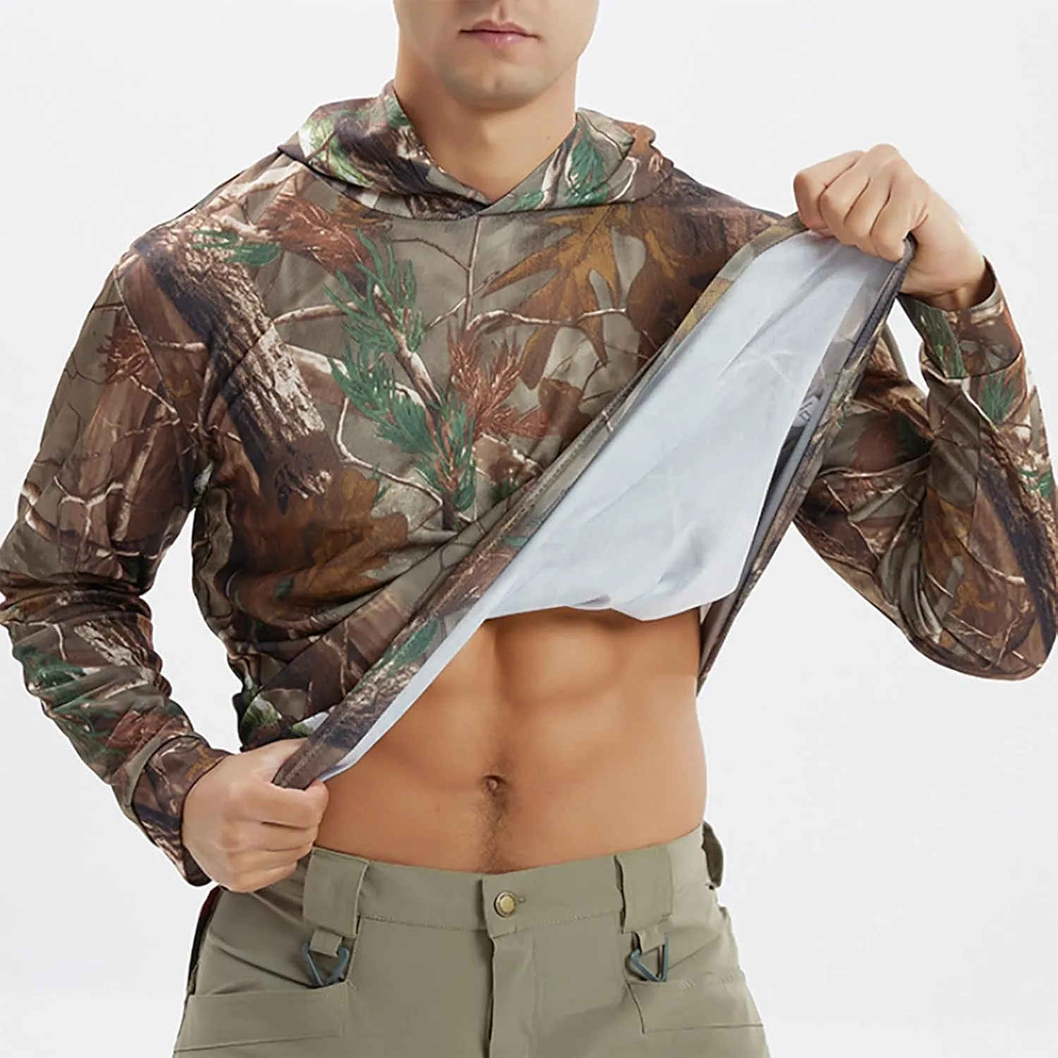 Мужская охотничья рубашка с капюшоном Lightweight Quick Dry Camo — фото 2