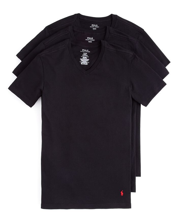 

Майка приталенного кроя с V-образным вырезом Polo Ralph Lauren, 3 шт, черный