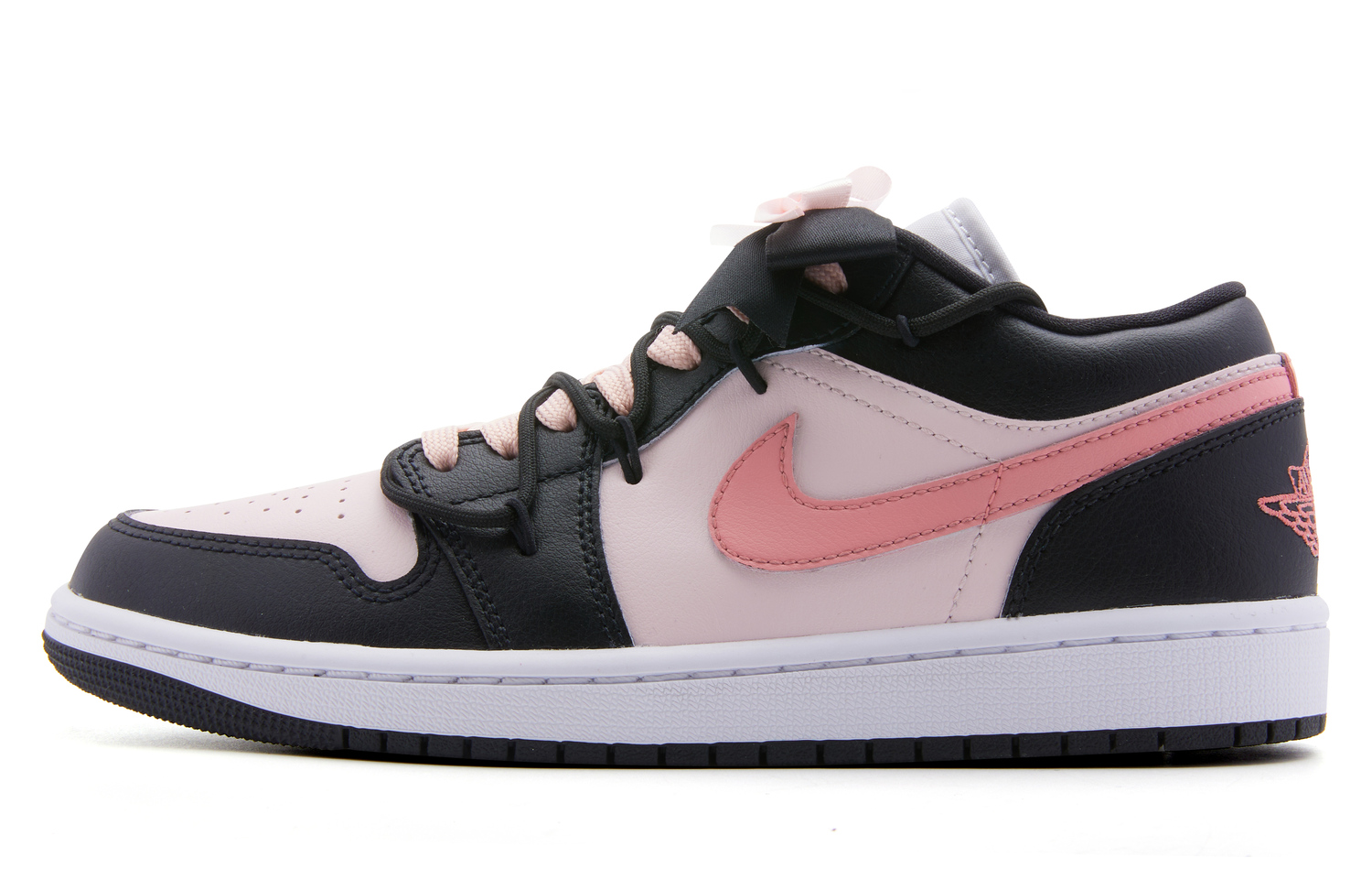 

Jordan Женские баскетбольные кроссовки Air 1 с противоскользящей и износостойкой подошвой, низкие, винтажные, черно-розовые, кастомные, цвет Custom