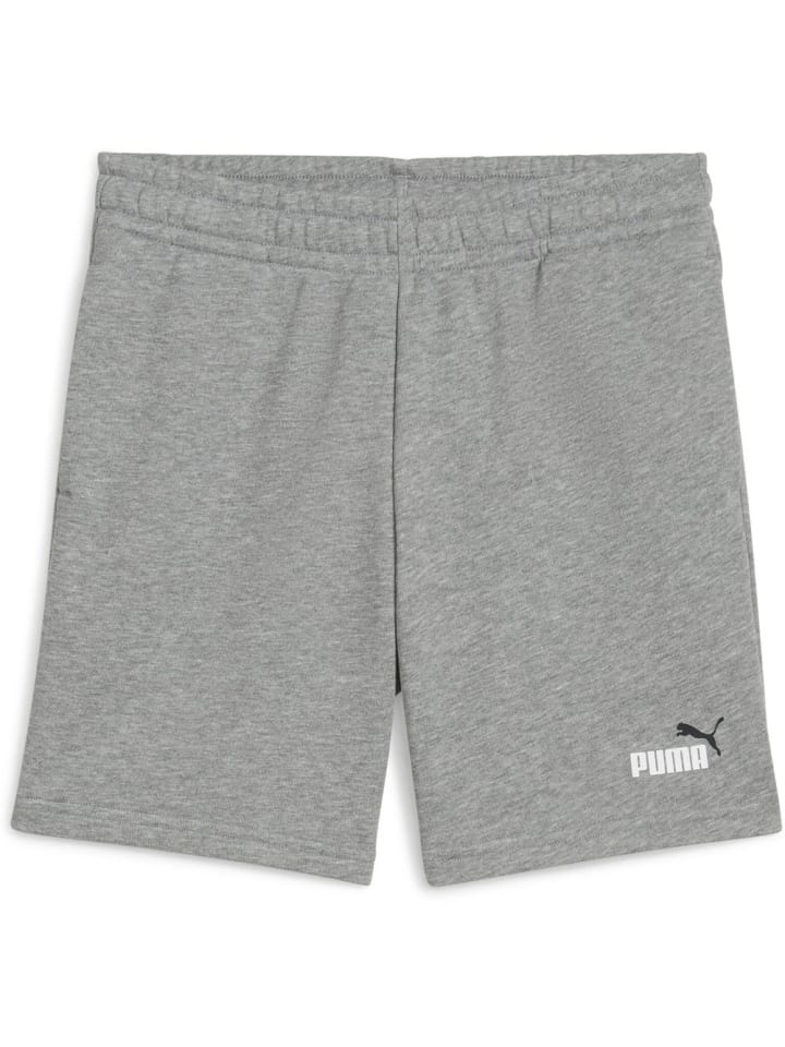 

Спортивные брюки "ESS 2 COLOR No.1 Logo Shorts TR B" серого цвета Puma