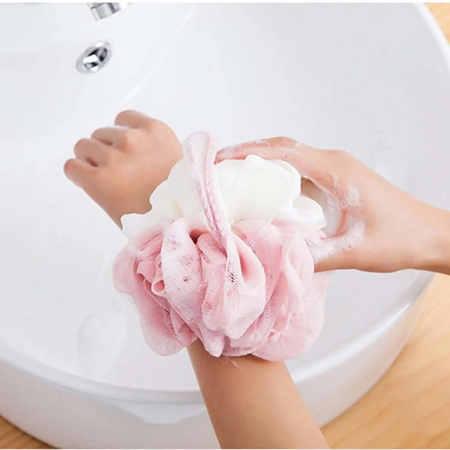 Большие мочалки-губки Loofah для душа, 4 шт. Generisch, A 4Pcs — фото 3