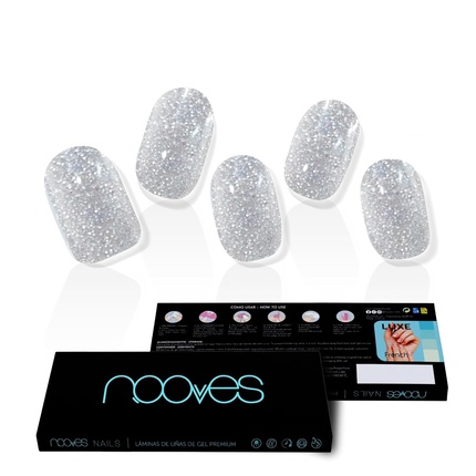 

NOOVES NAILS Премиум-затвердевшая гелевая фольга для ногтей Dazzling Diva, полуотвержденные гелевые полоски для ногтей с эффектом металлик, полуперманентные гелевые наклейки