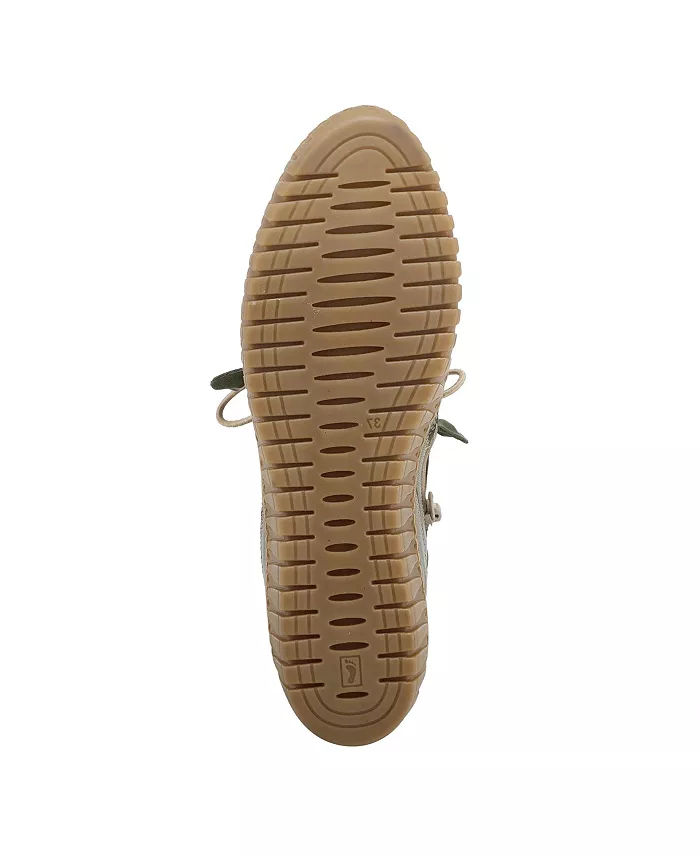 Туфли Nespea Premium Leather на танкетке с эластичной завязкой и съемной стелькой Spring Step, зеленый — фото 4