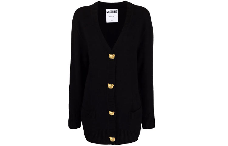 

MOSCHINO Вязаный свитер женский черный FW21