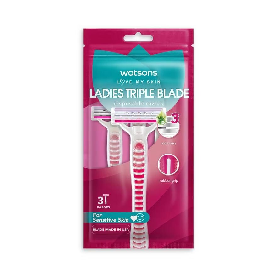 

Watsons Женские одноразовые бритвы с тройным лезвием 3 шт