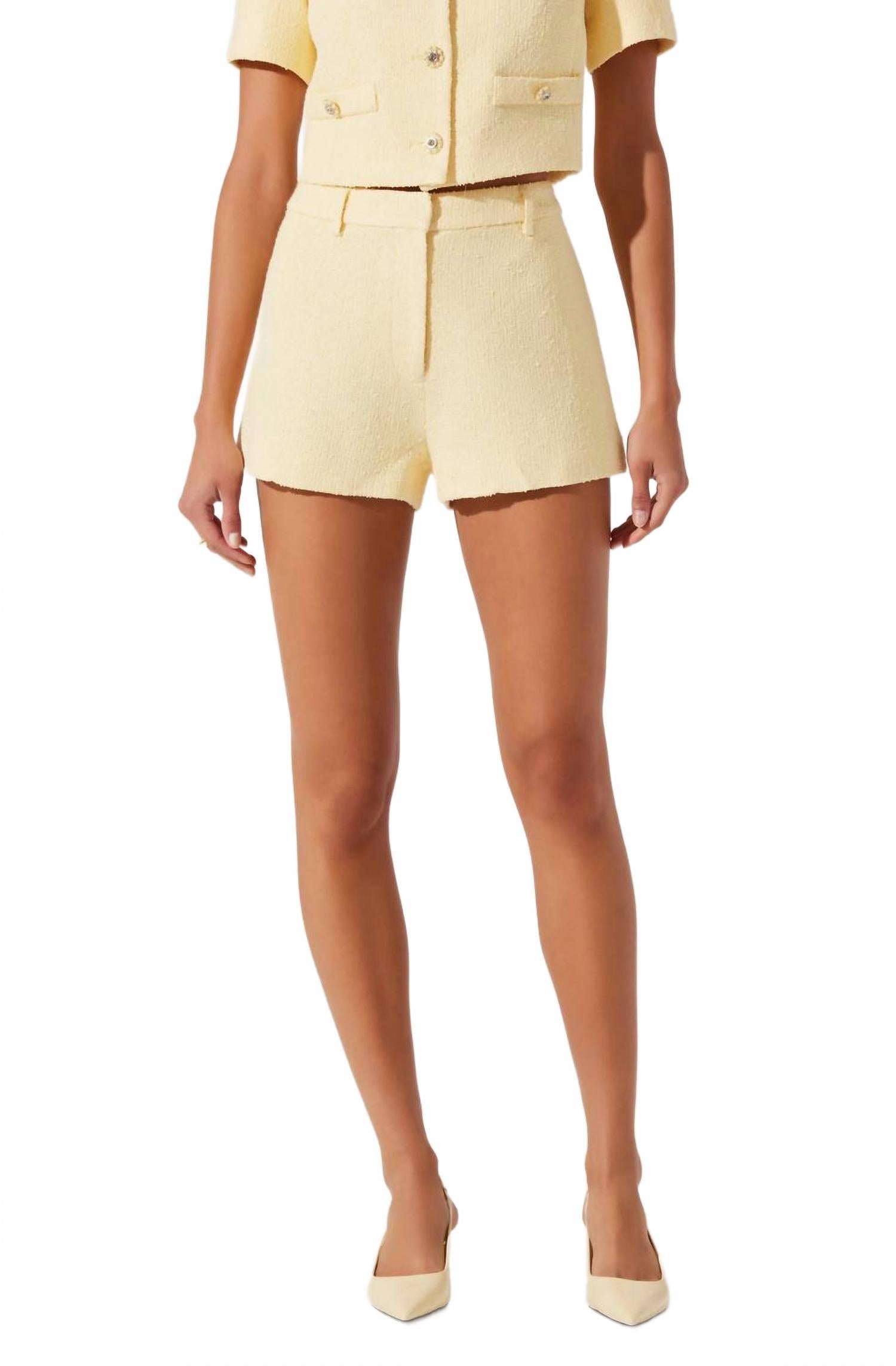 

Eaton Tweed мини-шорты в желтом цвете ASTR